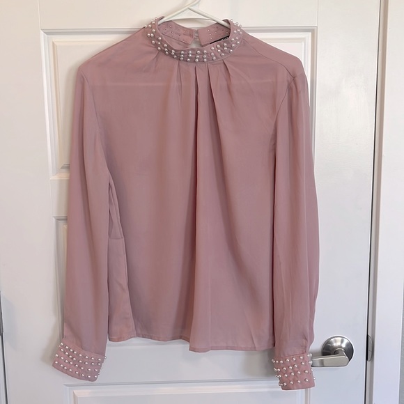 Pink and Pearls Long Sleeve Shirt - Picture 1 of 4